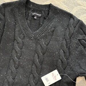 Lucky Brand Men's Charcoal V-Neck Sweater